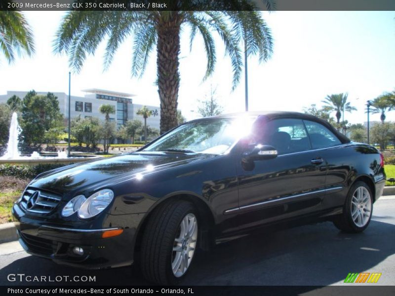 Black / Black 2009 Mercedes-Benz CLK 350 Cabriolet