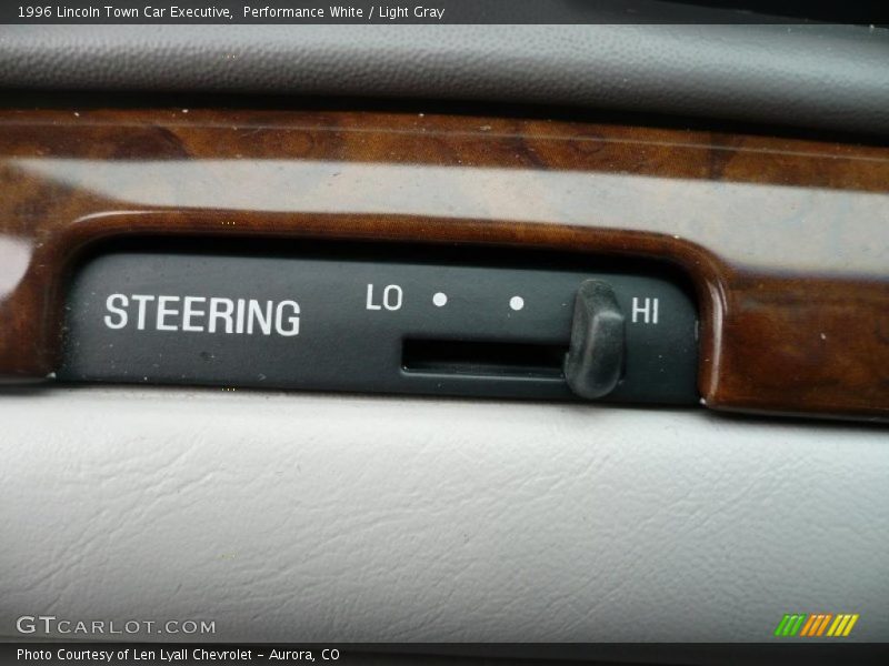 Performance White / Light Gray 1996 Lincoln Town Car Executive