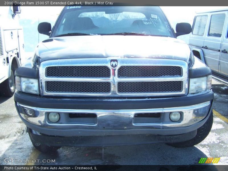 Black / Mist Gray 2000 Dodge Ram 1500 ST Extended Cab 4x4