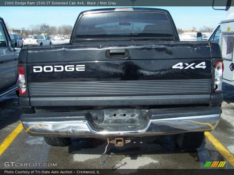 Black / Mist Gray 2000 Dodge Ram 1500 ST Extended Cab 4x4