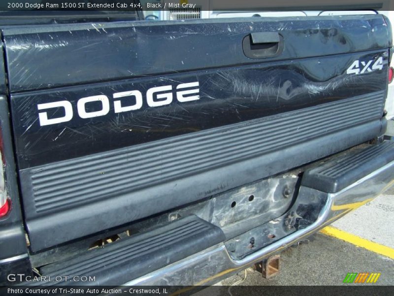 Black / Mist Gray 2000 Dodge Ram 1500 ST Extended Cab 4x4