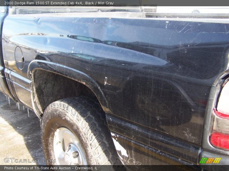 Black / Mist Gray 2000 Dodge Ram 1500 ST Extended Cab 4x4