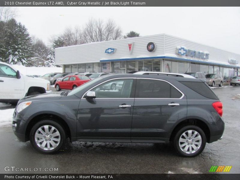 Cyber Gray Metallic / Jet Black/Light Titanium 2010 Chevrolet Equinox LTZ AWD