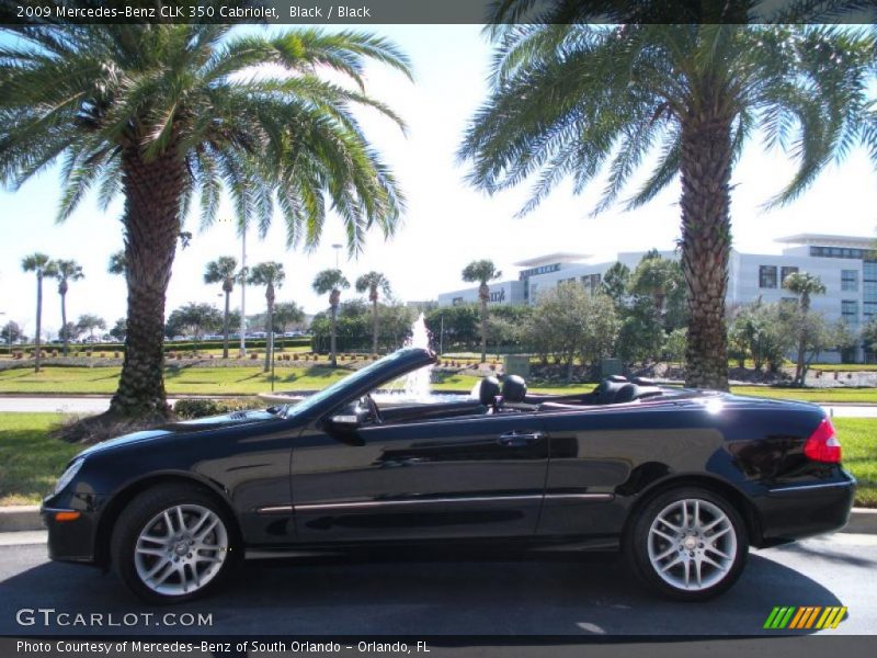 Black / Black 2009 Mercedes-Benz CLK 350 Cabriolet