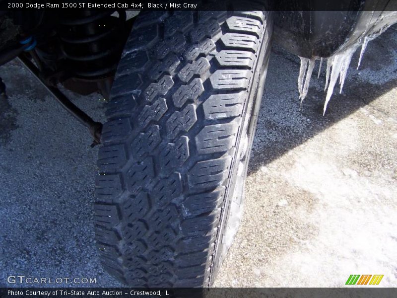 Black / Mist Gray 2000 Dodge Ram 1500 ST Extended Cab 4x4
