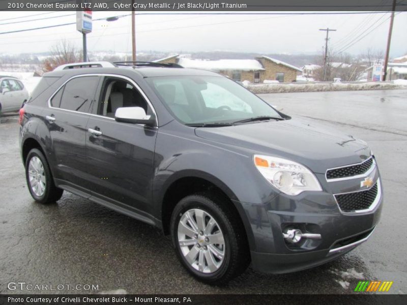 Cyber Gray Metallic / Jet Black/Light Titanium 2010 Chevrolet Equinox LTZ AWD