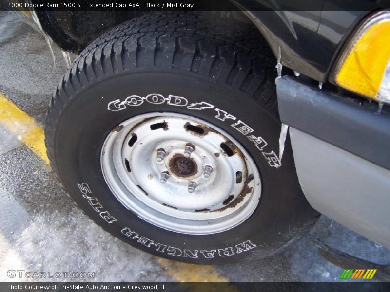 Black / Mist Gray 2000 Dodge Ram 1500 ST Extended Cab 4x4