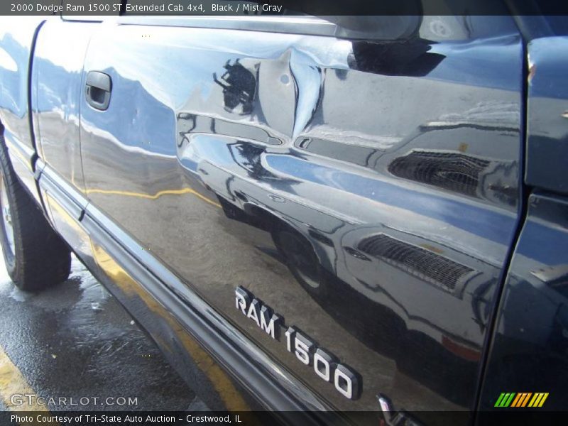 Black / Mist Gray 2000 Dodge Ram 1500 ST Extended Cab 4x4