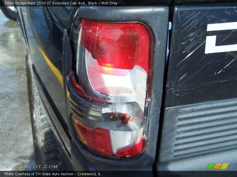 Black / Mist Gray 2000 Dodge Ram 1500 ST Extended Cab 4x4