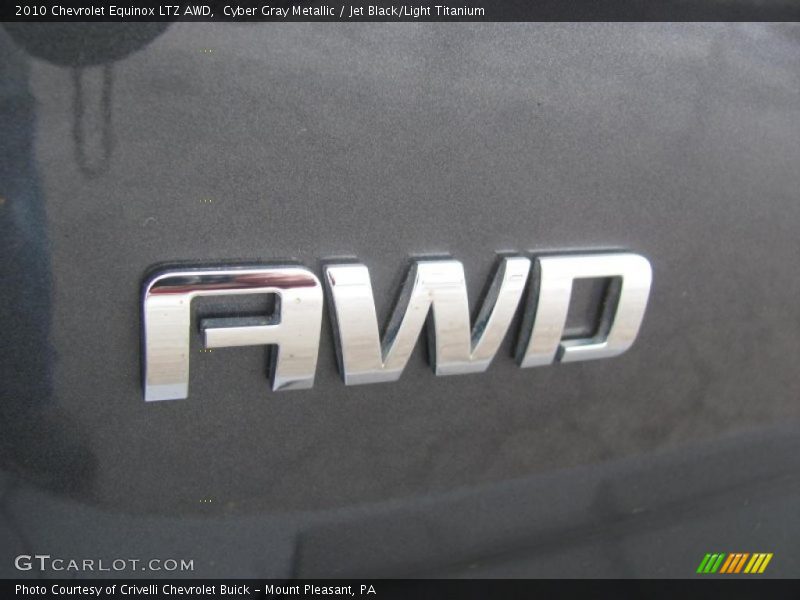 Cyber Gray Metallic / Jet Black/Light Titanium 2010 Chevrolet Equinox LTZ AWD