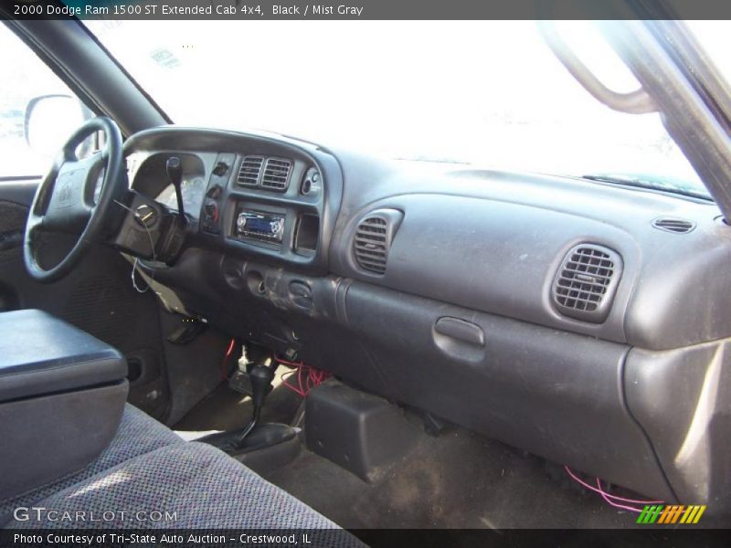 Black / Mist Gray 2000 Dodge Ram 1500 ST Extended Cab 4x4