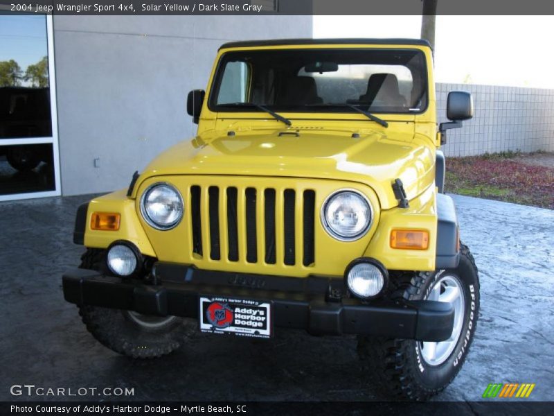 Solar Yellow / Dark Slate Gray 2004 Jeep Wrangler Sport 4x4