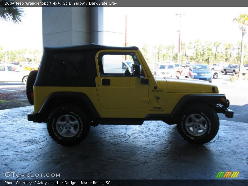 Solar Yellow / Dark Slate Gray 2004 Jeep Wrangler Sport 4x4