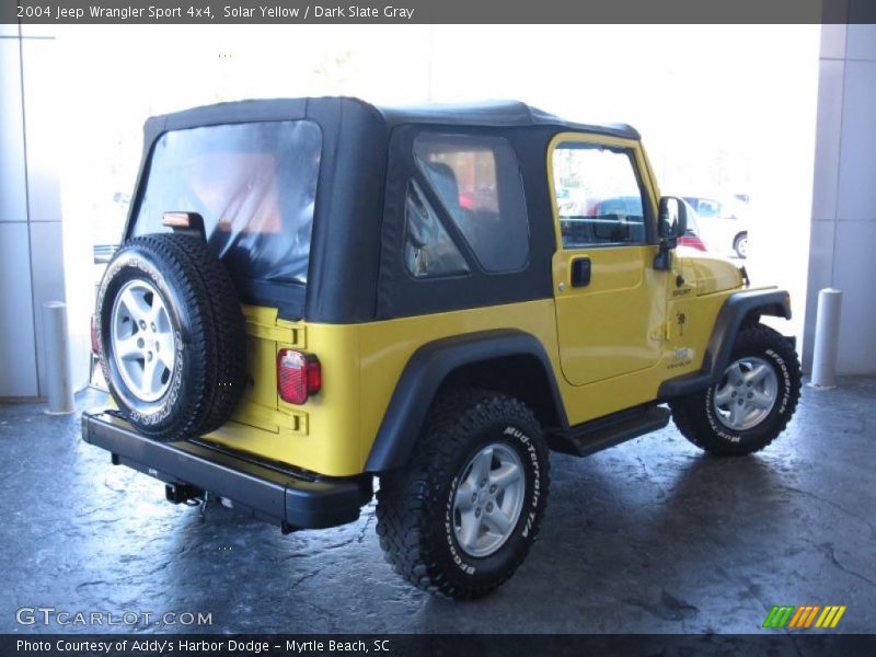 Solar Yellow / Dark Slate Gray 2004 Jeep Wrangler Sport 4x4