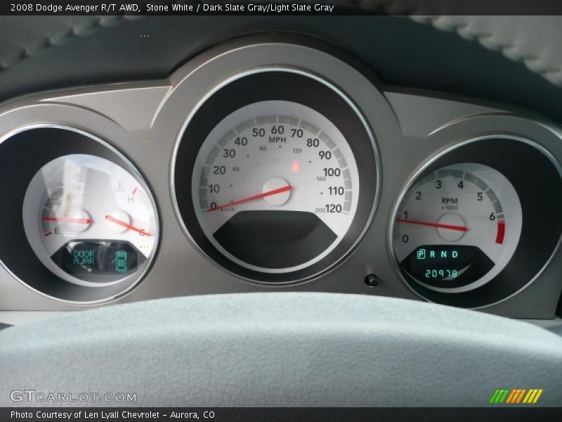Stone White / Dark Slate Gray/Light Slate Gray 2008 Dodge Avenger R/T AWD