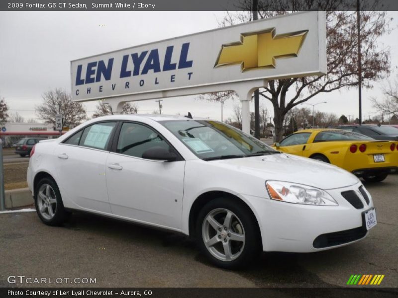 Summit White / Ebony 2009 Pontiac G6 GT Sedan