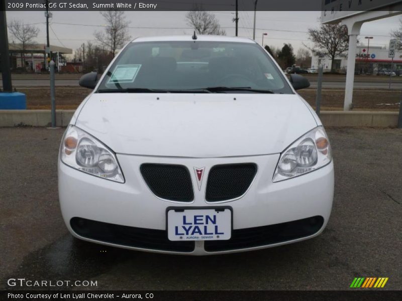 Summit White / Ebony 2009 Pontiac G6 GT Sedan
