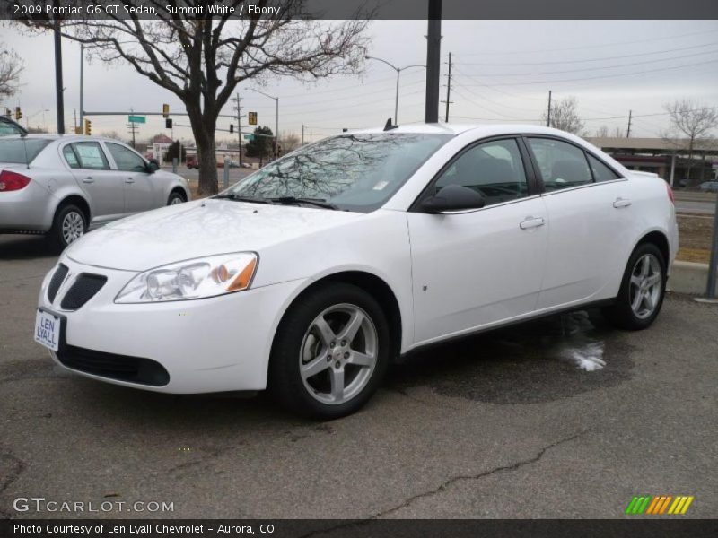 Summit White / Ebony 2009 Pontiac G6 GT Sedan