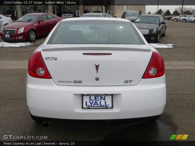 Summit White / Ebony 2009 Pontiac G6 GT Sedan