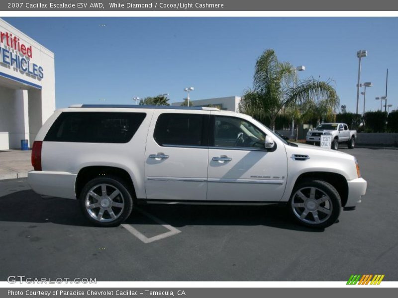 White Diamond / Cocoa/Light Cashmere 2007 Cadillac Escalade ESV AWD