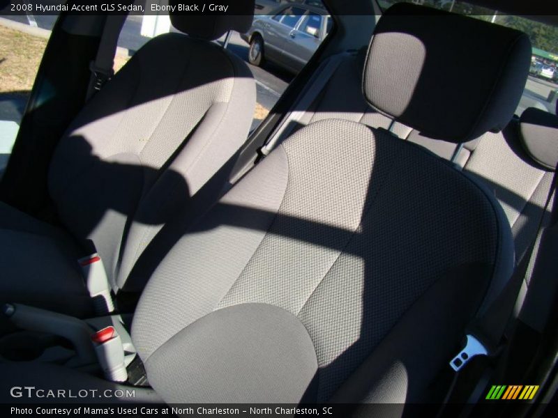 Ebony Black / Gray 2008 Hyundai Accent GLS Sedan