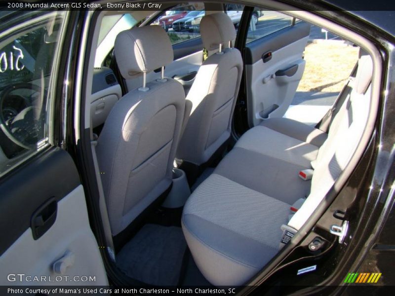 Ebony Black / Gray 2008 Hyundai Accent GLS Sedan