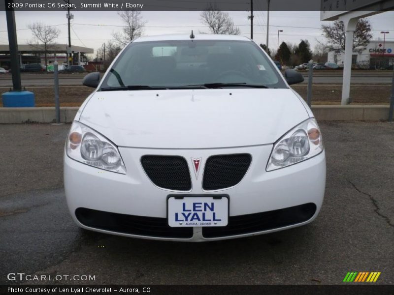 Summit White / Ebony 2009 Pontiac G6 Sedan