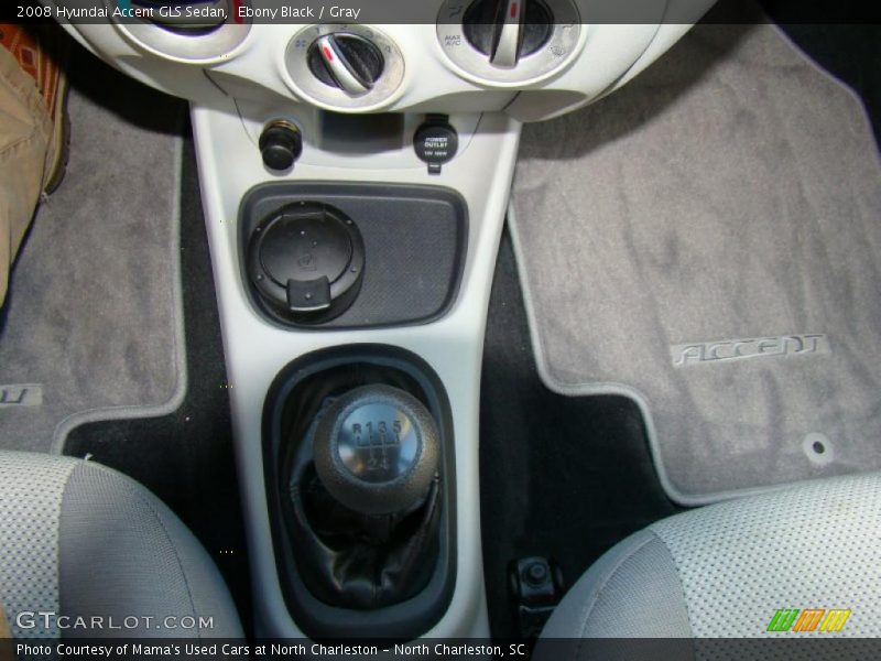 Ebony Black / Gray 2008 Hyundai Accent GLS Sedan