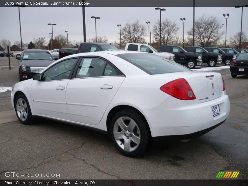 Summit White / Ebony 2009 Pontiac G6 Sedan