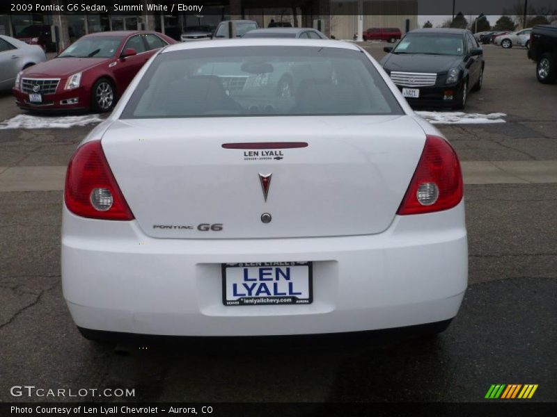 Summit White / Ebony 2009 Pontiac G6 Sedan