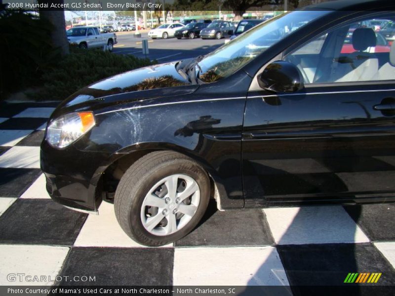 Ebony Black / Gray 2008 Hyundai Accent GLS Sedan