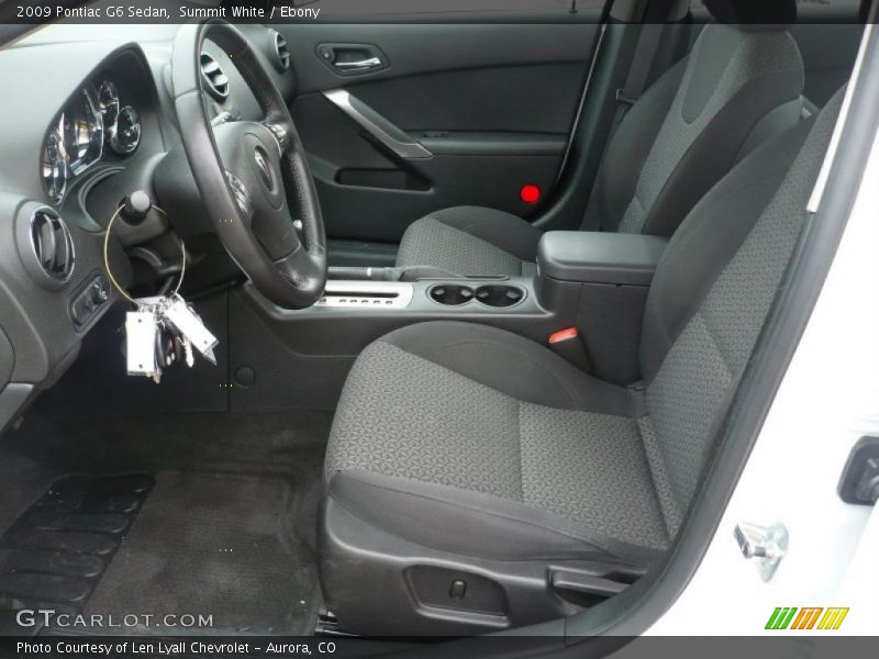 Summit White / Ebony 2009 Pontiac G6 Sedan