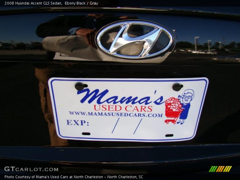 Ebony Black / Gray 2008 Hyundai Accent GLS Sedan