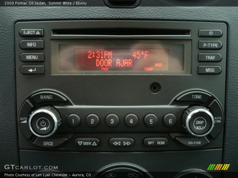 Summit White / Ebony 2009 Pontiac G6 Sedan