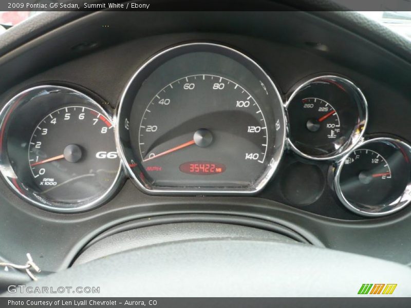 Summit White / Ebony 2009 Pontiac G6 Sedan