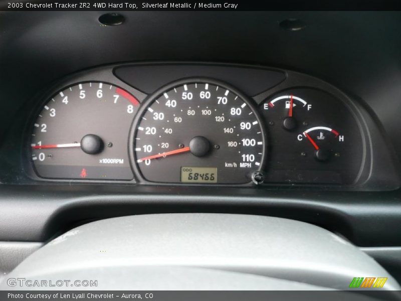 Silverleaf Metallic / Medium Gray 2003 Chevrolet Tracker ZR2 4WD Hard Top