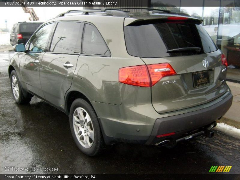 Aberdeen Green Metallic / Ebony 2007 Acura MDX Technology