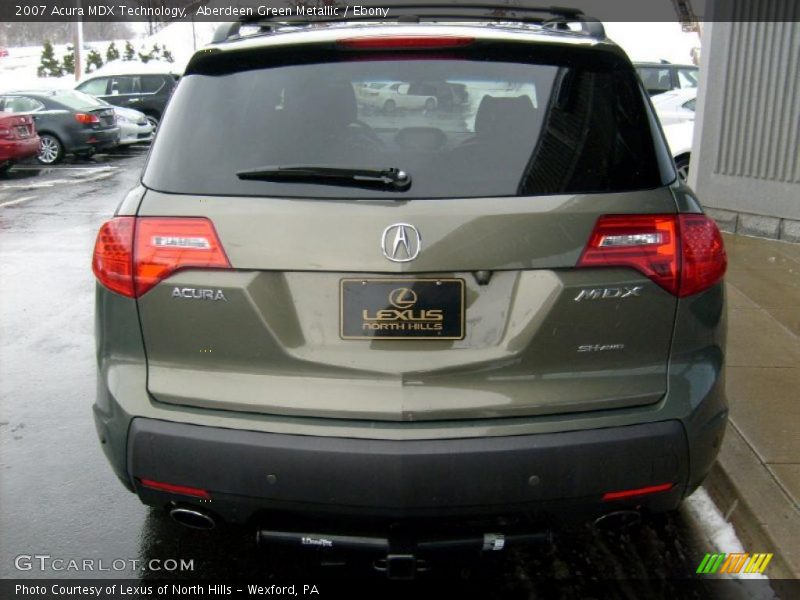 Aberdeen Green Metallic / Ebony 2007 Acura MDX Technology