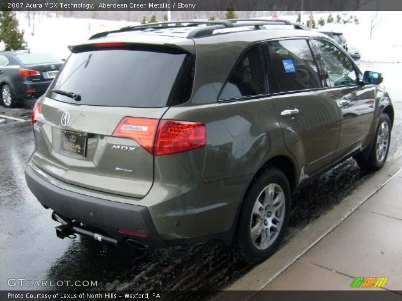 Aberdeen Green Metallic / Ebony 2007 Acura MDX Technology