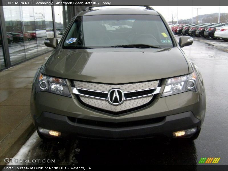 Aberdeen Green Metallic / Ebony 2007 Acura MDX Technology
