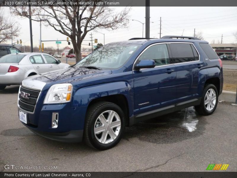 Atlantic Blue Metallic / Light Titanium 2010 GMC Terrain SLT AWD