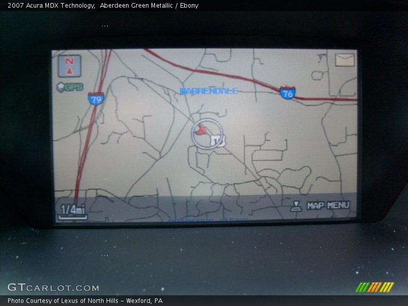 Aberdeen Green Metallic / Ebony 2007 Acura MDX Technology