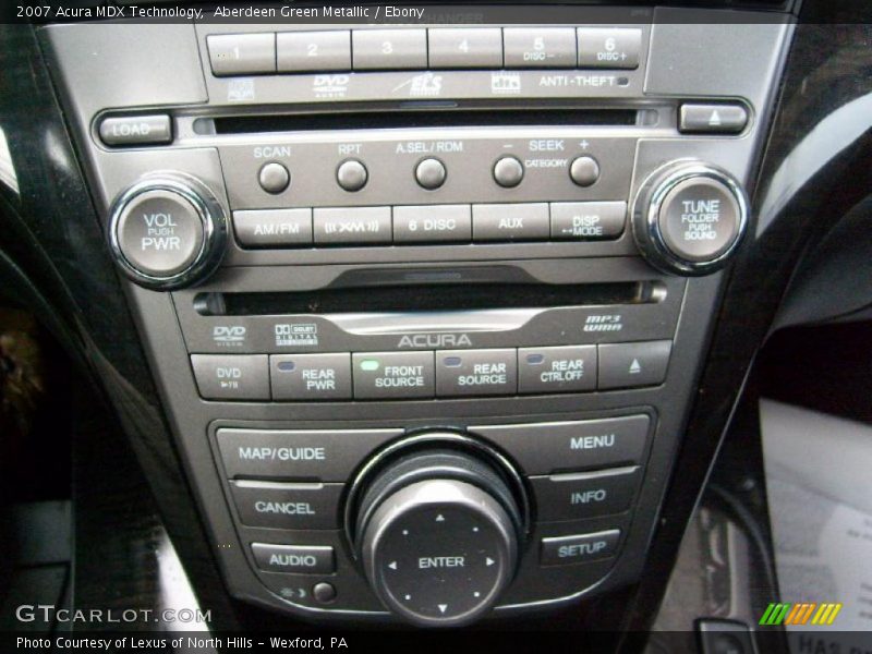Aberdeen Green Metallic / Ebony 2007 Acura MDX Technology