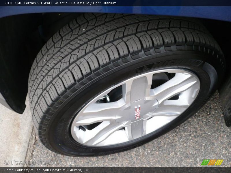 Atlantic Blue Metallic / Light Titanium 2010 GMC Terrain SLT AWD