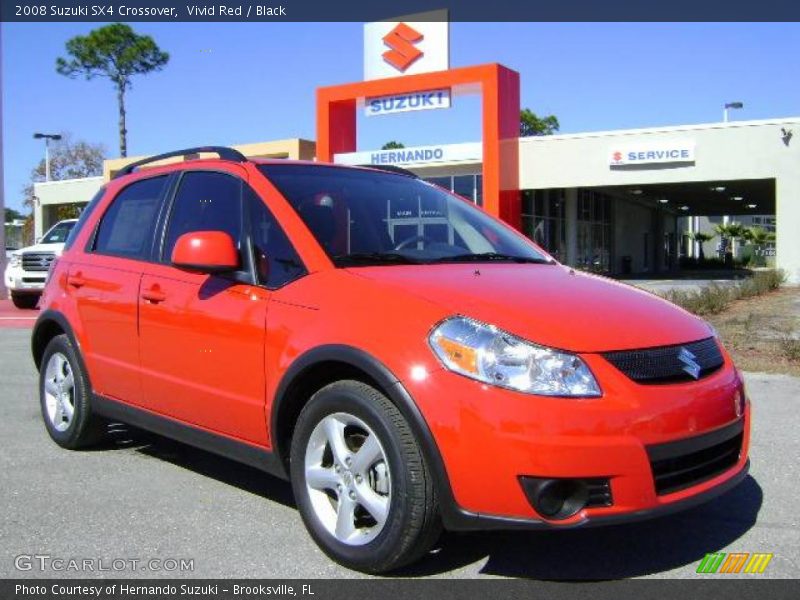 Vivid Red / Black 2008 Suzuki SX4 Crossover