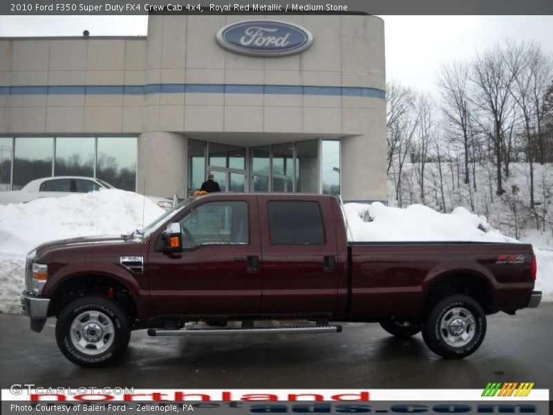 Royal Red Metallic / Medium Stone 2010 Ford F350 Super Duty FX4 Crew Cab 4x4