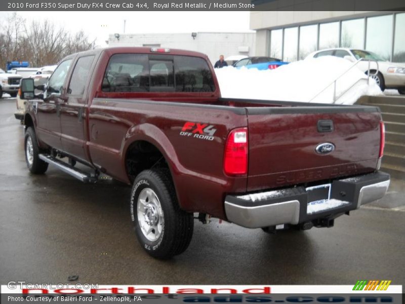 Royal Red Metallic / Medium Stone 2010 Ford F350 Super Duty FX4 Crew Cab 4x4