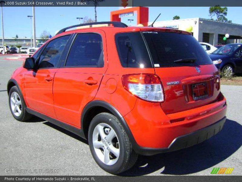 Vivid Red / Black 2008 Suzuki SX4 Crossover