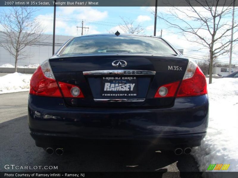 Twilight Blue Pearl / Wheat 2007 Infiniti M 35x Sedan