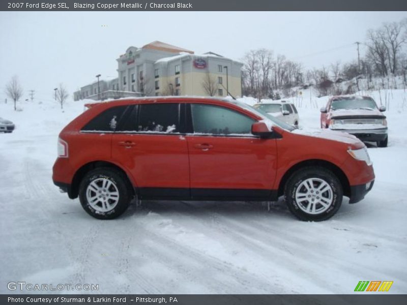 Blazing Copper Metallic / Charcoal Black 2007 Ford Edge SEL